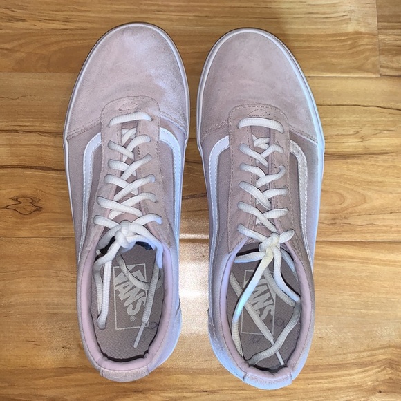 Vans Women's Pink Suede Sneakers - Picture 3 of 10